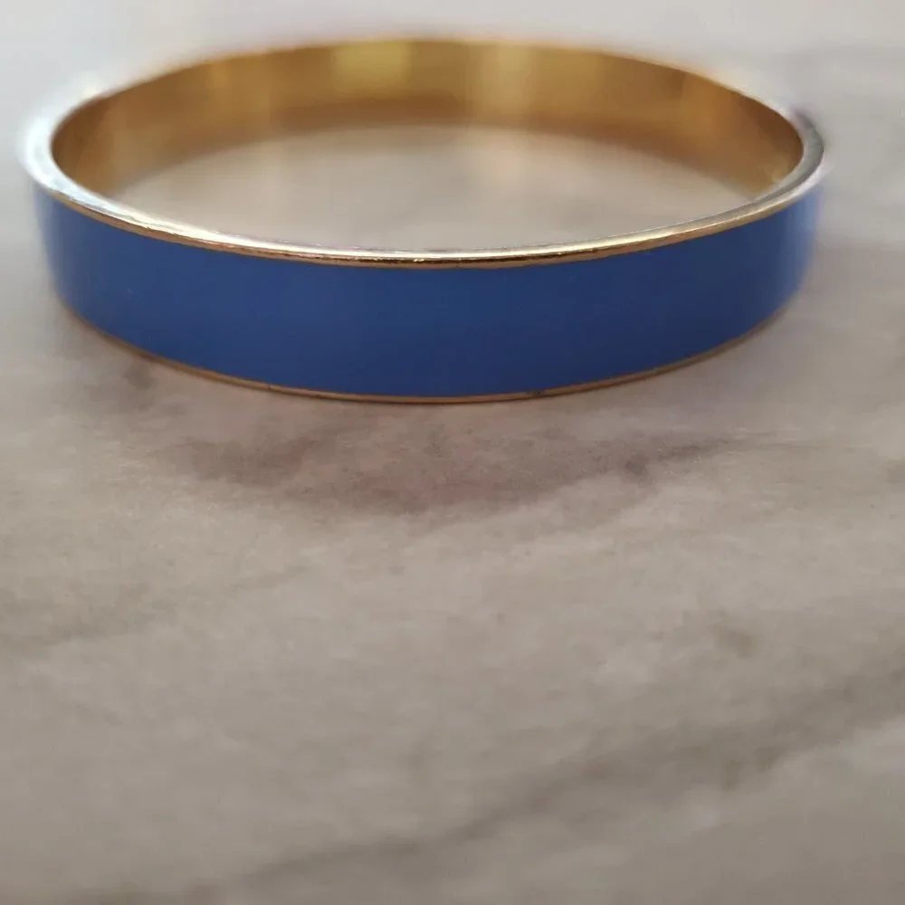 💙 Vintage Y2k 00s 2000's J. Crew Bright Spring blue Skinny Bangle 💙 - Picture 2 of 9